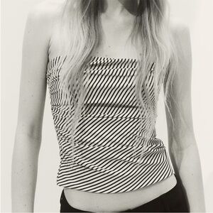 H&M Striped Tube Top